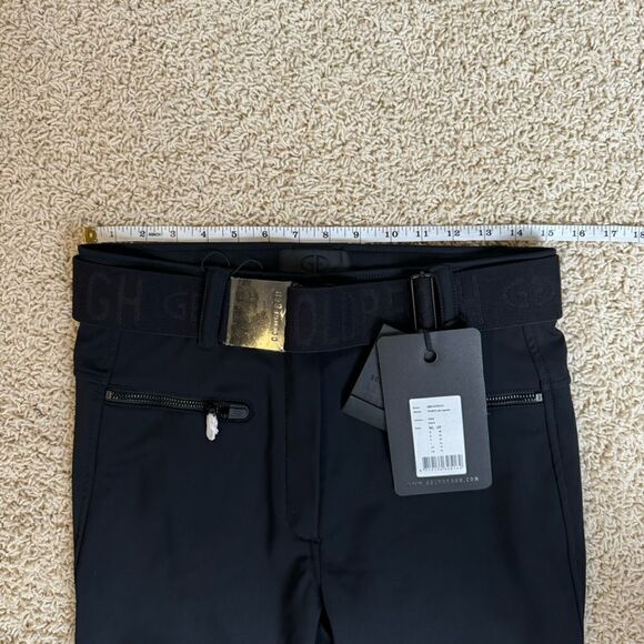 Goldbergh Paris Belted Black Slim-leg Stirrup Ski Pants NWT US 10 Waterproof - Picture 3 of 7